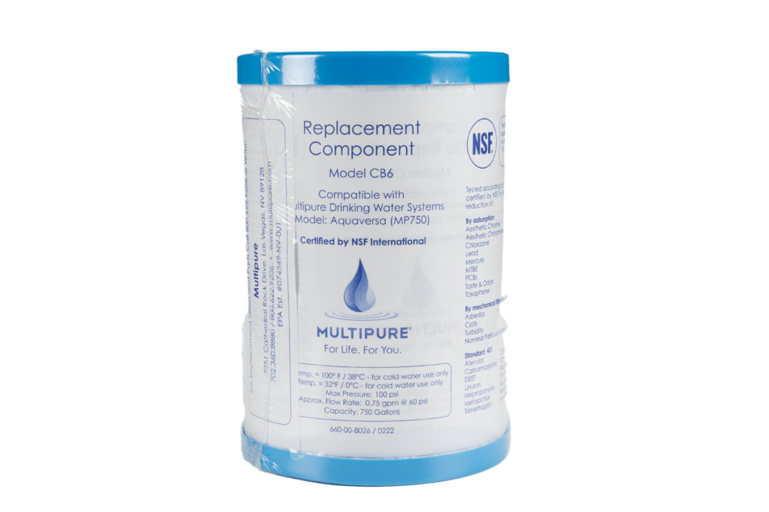 MULTIPURE® CB-6 ORYGINALNY FILTR WYMIENNY DO AQUAVERSA  MP 750